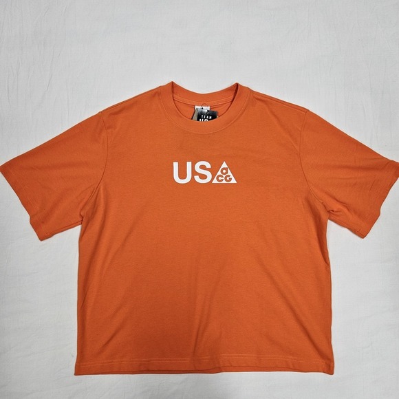 Nike Tops - Nike ACG Team USA Dri-Fit Graphic Shirt Orange IQ4095-819 Women's Size Large